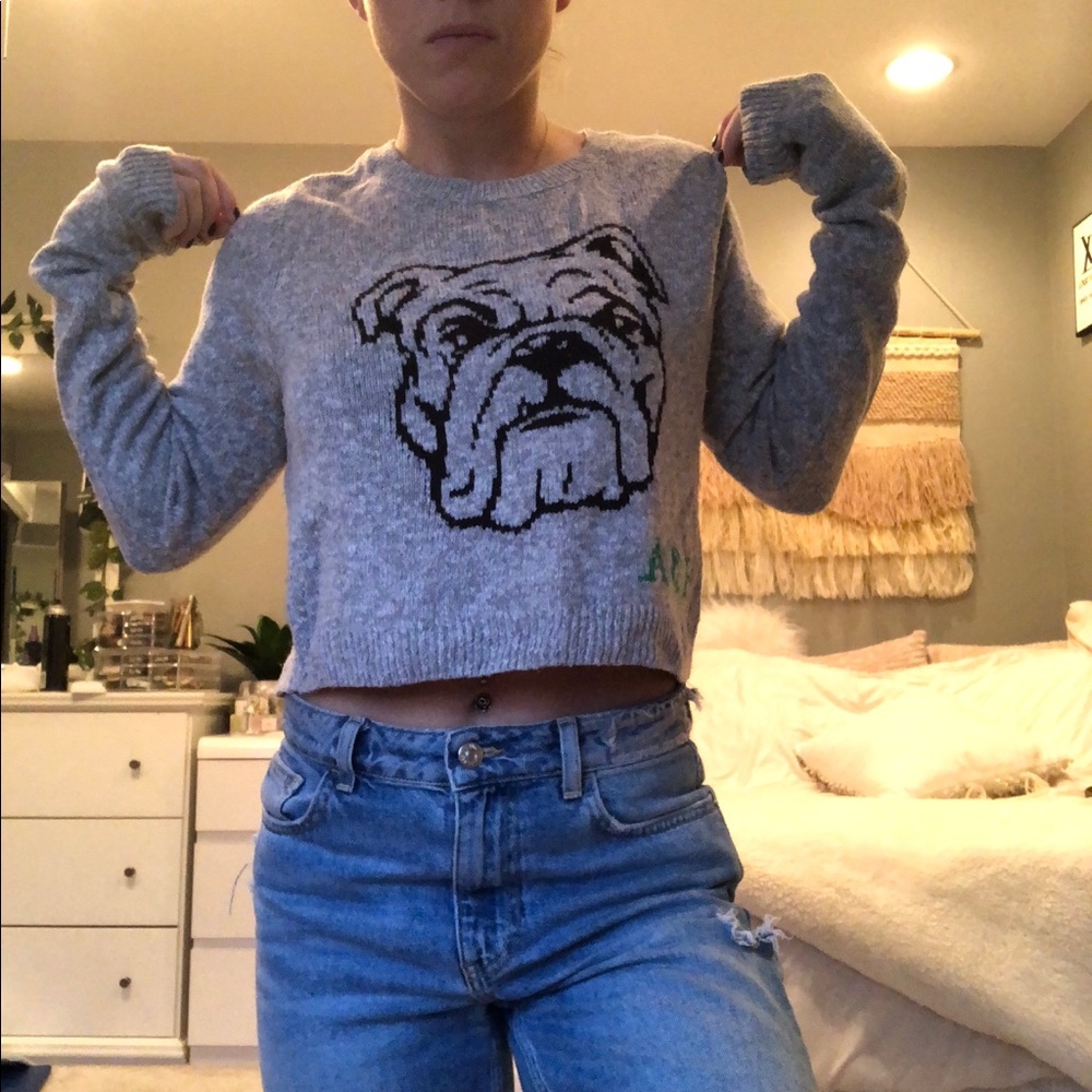 Long sleeve cropped sweater